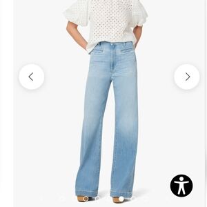 JOE'S HIGH RISE WIDE LEG JEANS.  THE KATE SIZE 25. Color Good Vibe ( light blue)